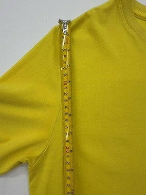 Nike Men Yellow Dri-FIT Graphic T-Shirt Size M Regular Fit Logo
