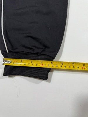 Puma Black Track Pants L Elastic Waist Cuffed Polyester Drawstring Solid