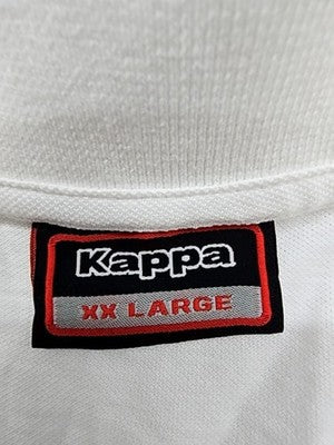 Kappa Men's White Polo XXL Short Sleeve 100% Cotton Embroidered Logo