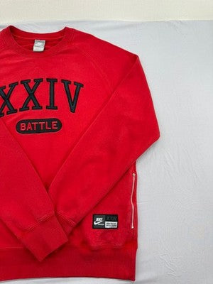 Nike Kobe Bryant Red Crewneck Sweatshirt Men's L Fleece Long Sleeve