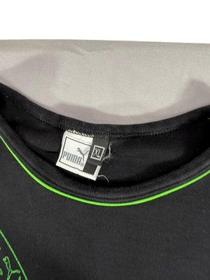 Puma Women's Black Graphic T-Shirt XL Cotton Crew Neck