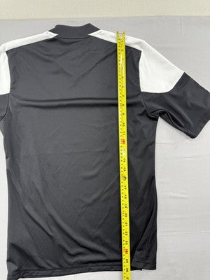 Adidas Black Striped Soccer Jersey Climalite Short Sleeve S