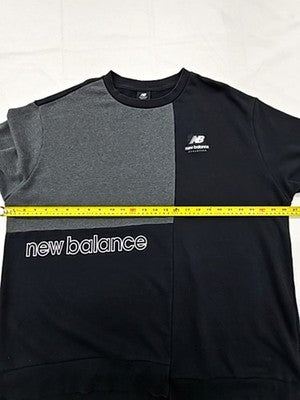 New Balance Men's Color Block Crewneck Sweatshirt XL Gray Black