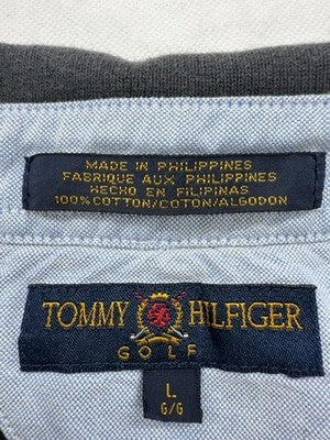 Tommy Hilfiger Men's Gray L Short Sleeve Polo Cotton Golf Shirt