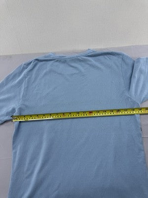 Lacoste Men's Blue Striped Short Sleeve Crew Neck Cotton T-Shirt