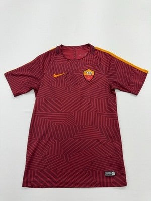 Camiseta de fútbol roja Nike para niños talla S Roma impresión gráfica de...