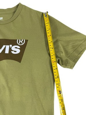 Levi's Men's S Green Logo Graphic Cotton Tee Crewneck