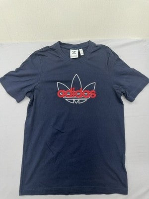 Adidas Originals Trefoil Logo T-Shirt Men's M Navy Cotton Short Sleeve