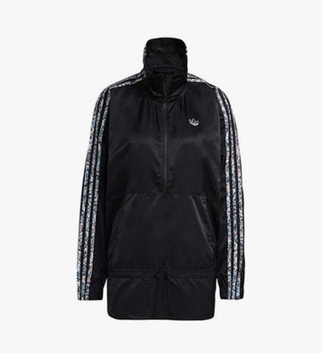 Adidas Women'S Half Zip Windbreaker Jacket Size Uk 12 Black