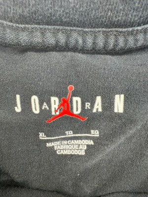Jordan XL Black Oversized Cotton T-Shirt Jumpman Logo Crewneck