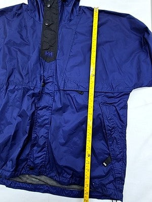 Helly Hansen Men's Navy L Waterproof Rain Jacket Hood Workwear