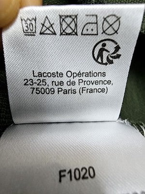 Lacoste Men's 3XL Navy White Green Colorblock Polo Cotton France (Stained)