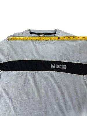 Nike SB Grey Stripe Crewneck Short Sleeve Cotton T-Shirt M