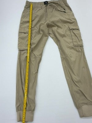 H&M Hombres Beige Utility Cargo Pantalones Slim Fit Talla M Cordón Elástico