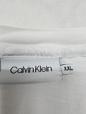 Calvin Klein Men's White XXL Short Sleeve Logo T-Shirt Cotton Jersey