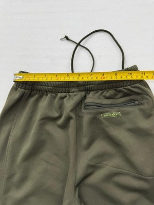 Adidas Men's Green Track Pants M Elastic Waist Drawstring Side Zips