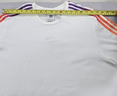Adidas Originals Men's XL White 3-Stripes Cotton T-Shirt