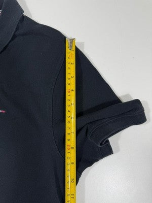 Tommy Jeans Black Polo Shirt XL Short Sleeve Pique Logo