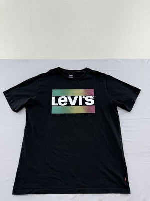 Levi's Black Rainbow Pride Graphic Cotton T-Shirt L Short Sleeve
