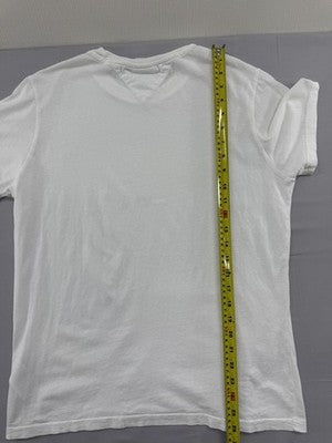 Tommy Jeans Women's White Graphic Logo T-Shirt M Regular Fit Cotton