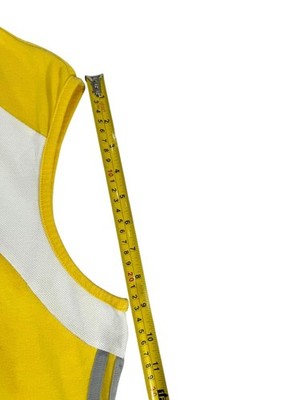Adidas Women's L Yellow White Athletic Tank Top Sleeveless