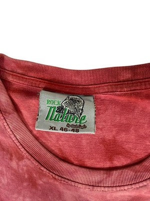 Vintage Rock Nature Sugar Skull Tie-Dye Red T-Shirt XL