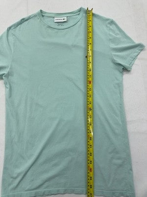 Lacoste Men's Light Green Pima Cotton S Short Sleeve Croc Logo Tee