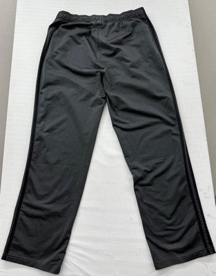Adidas Grey Track Pants Men's XL Regular Fit Drawstring