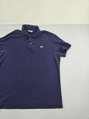 Lacoste Slim Fit Navy Polo Shirt Short Sleeve Size 5 Men DH4762-99
