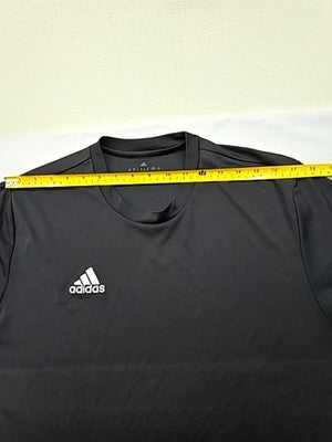 Adidas Men's Black Striped Short Sleeve Jersey Climacool Crew Neck