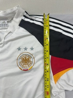 Adidas Germany Jersey White XL Men Short Sleeve 3 Stripes Crewneck