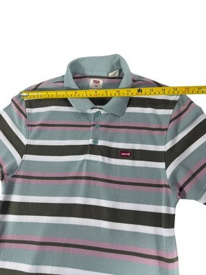 Levi's Men's XS Multi-Color Striped Cotton Polo Shirt