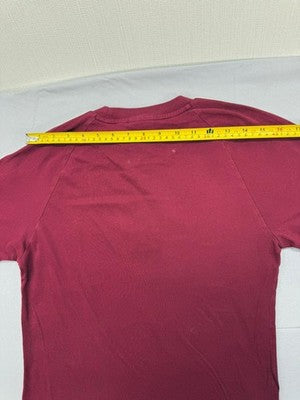 Adidas Originals Men's XS Burgundy Stripe 3-Stripes T-Shirt Cotton