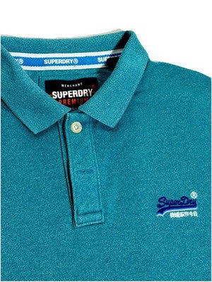Superdry Pique Polo Men's Premium In Spearmint Grift Size XL