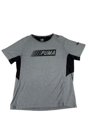 Puma Active Gray Black Color Block Athletic T-Shirt XXL
