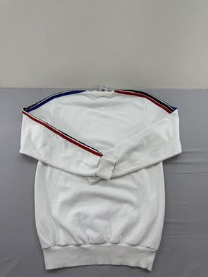 Adidas 3 Stripes White Fleece Crewneck Sweatshirt M Regular
