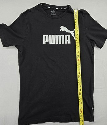 Puma Essentials Men's Black Logo Tee S Short Sleeve Cotton