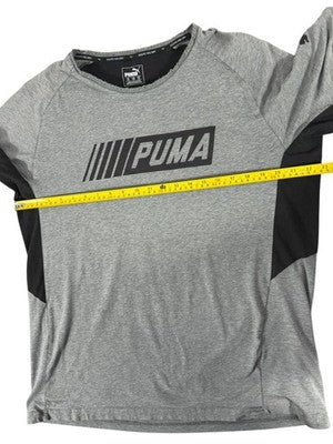Puma Active Gray Black Color Block Athletic T-Shirt XXL