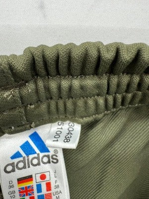Adidas Men's Green Track Pants M Elastic Waist Drawstring Side Zips