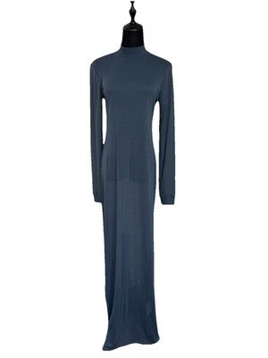 Zara Grey Turtleneck See-Through Long Dress Size Large