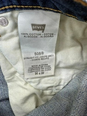 Levi's 505 Men's 30x32 Medium Wash Straight Fit Stretch Jeans