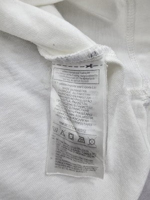 Adidas Men's White Trefoil T-Shirt M Cotton Crewneck
