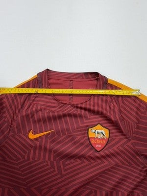 Camiseta de fútbol roja Nike para niños talla S Roma impresión gráfica de...