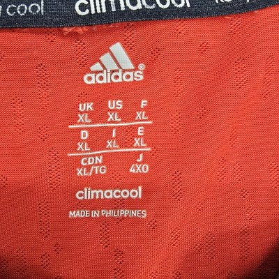Adidas Climacool Men's XL Red/Black 3-Stripes Athletic Tee
