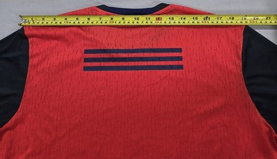 Adidas Climacool Men's XL Red/Black 3-Stripes Athletic Tee