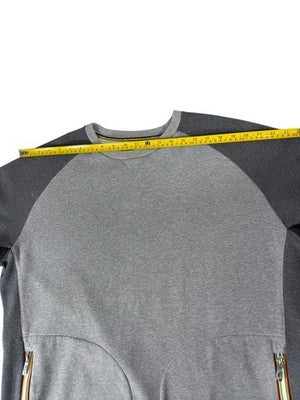 Nike Grey Colorblock Sweatshirt XL Zip Pocket Long Sleeve