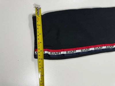 Levi'S Boys Black Jogger Pants Knit Tapered Leg Side Stripe Casual Logo