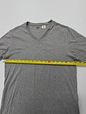 Levi's Men Heather Gray V-Neck T-Shirt Size M Regular Cotton Jersey