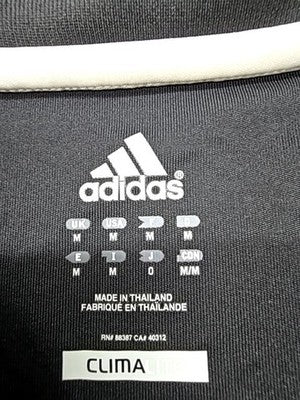 Adidas Men's M Black White Striped V-Neck Climalite Jersey Short Sleeve