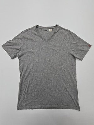 Levi's Men Heather Gray V-Neck T-Shirt Size M Regular Cotton Jersey
